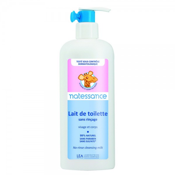 Natessance-Bebe Naturel Lait de Toilette Sans Rincage Non Rince Cleansing Milk