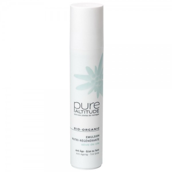 Pure Altitude-Seve de vie-BAIN SERENITE Bio-Organic Emulsion Nutri-Regenerante Anti-Age Eclat du Teint Anti-Ageing Tint Shine