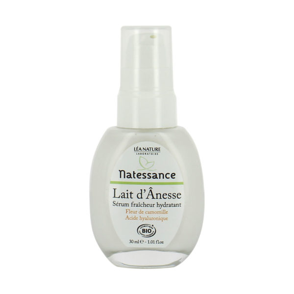 natessance-serum-fraicheur-hydratant-lait-d'anesse-acide-hyaluronique-flacon-health-essentials-liban